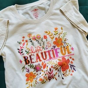 NWOT Natural Life "Life is Beautiful" Tee - Size S